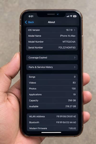 iPhone XS Max 256GB PTA Approved | 2 SIM