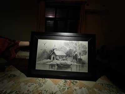 29*28. Handmade sketch with frame