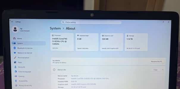 HP Touchscreen Core i5 8th Gen | 8GB RAM | 256GB NVMe + 1TB HDD