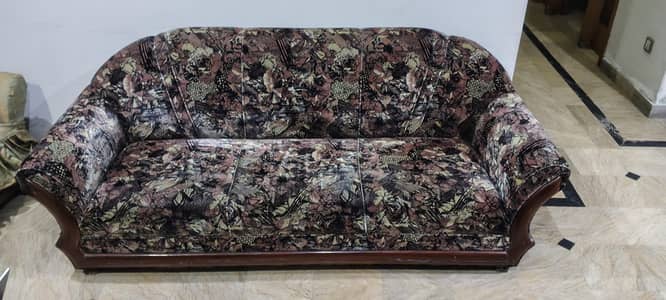 Velvet sofa set for sale (with covers)