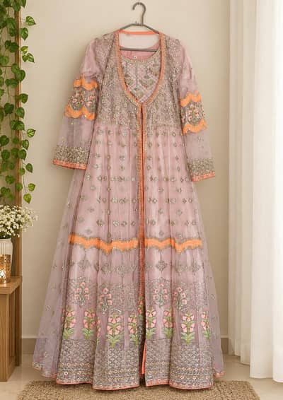 Pink Fancy Anarkali Frock