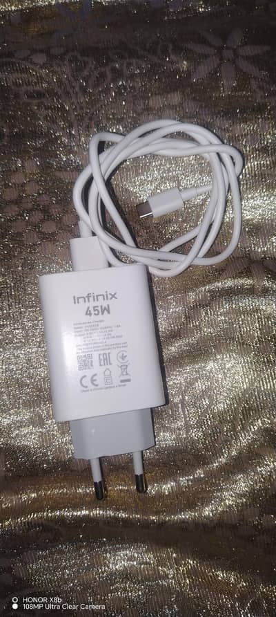 Infinix Note 30 Box Pulled Charger 45w Super Fast Charger