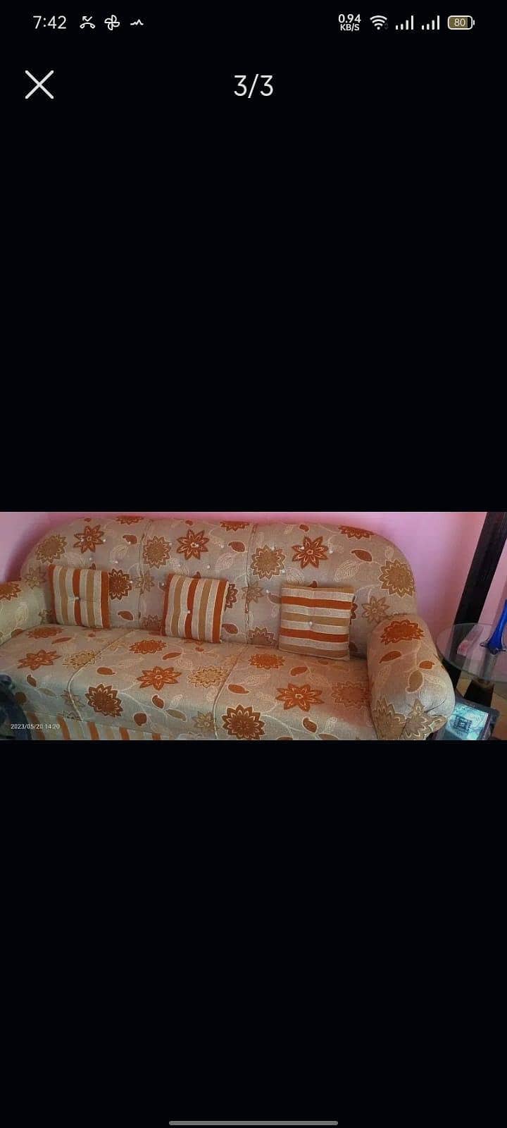 Almost new sofa set 1