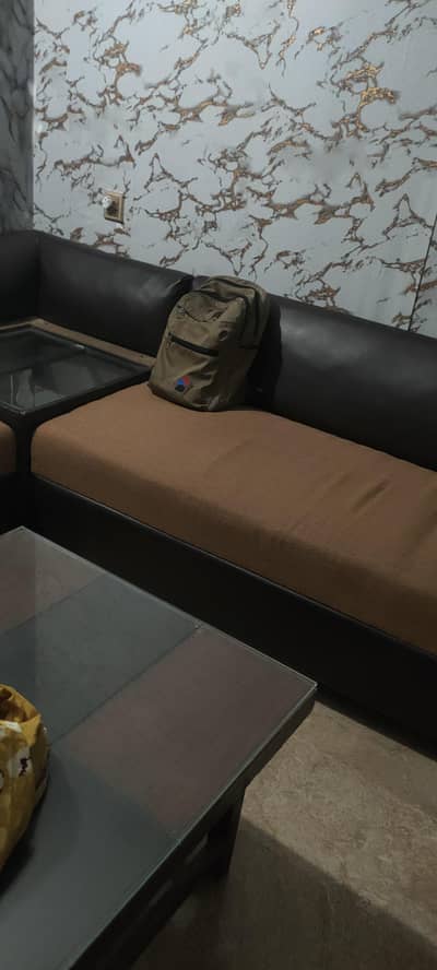 L shape sofa set 8 seater with centre table