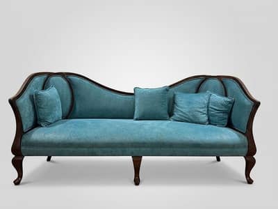 Blue Vintage-Style Wooden Sofa OLX Title