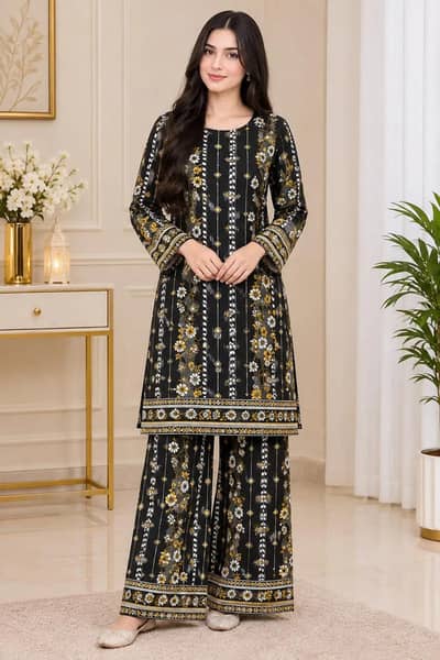 2pcs women's unstitched suit