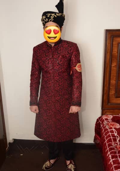 sherwani+shawl +gula +khusha beautiful design