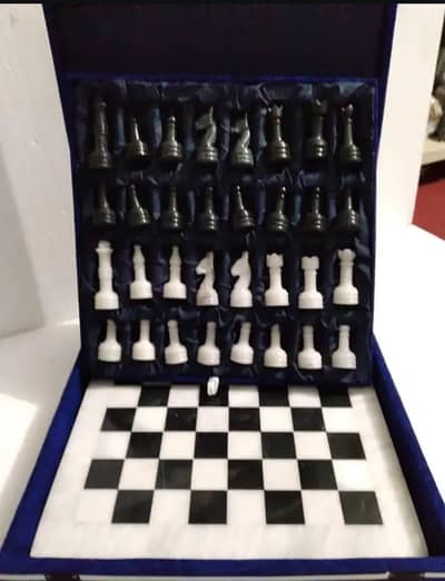 MARBLE CHESS GAME SET 12 BY 12 INCH WITH GIFT BOX