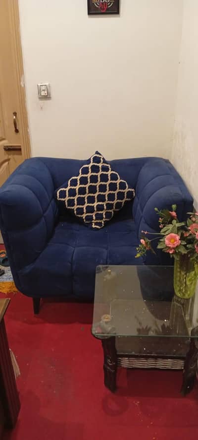 Urgent Sale 1 Seater two sofas for sale new box design dark navy color