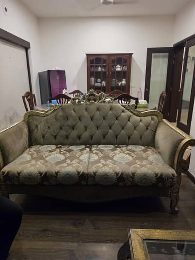 3 seatet + 2 seater sofa set with center table and 2 side tables