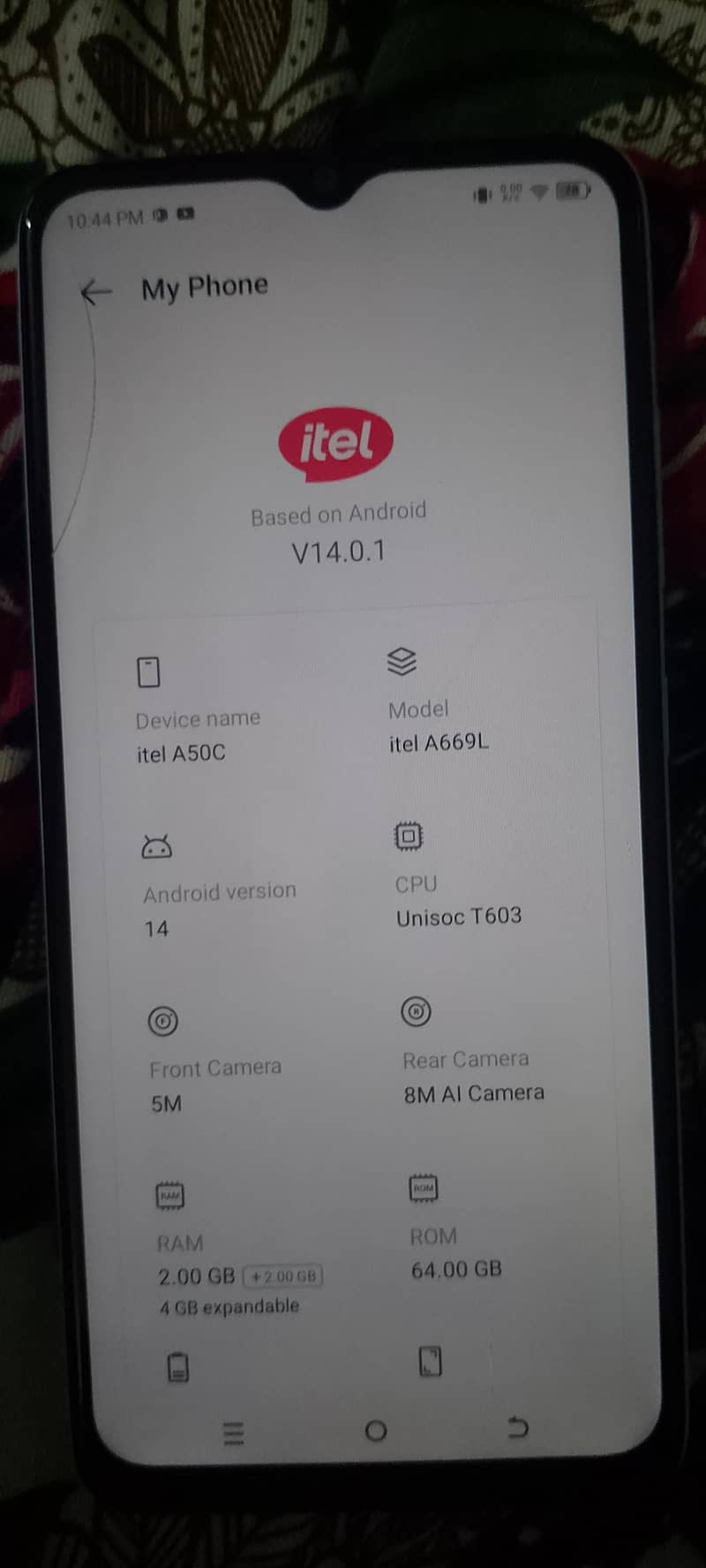 Itel A50C 0