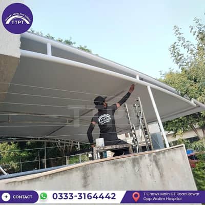 PVC Tensile Shades | Car Parking Shades | Waterproof n Sunproof Shades