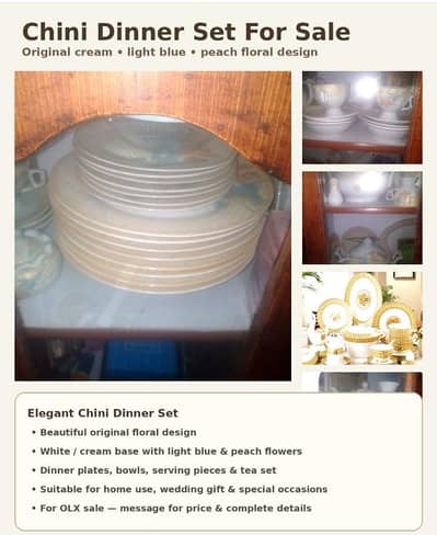 Beautiful China Dinner Set