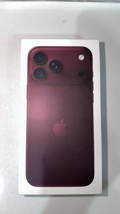 I phone 18 pro max burgundy colour 512 gb box pack