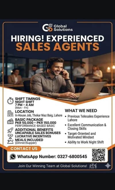 Sales Agent / customer support representative
