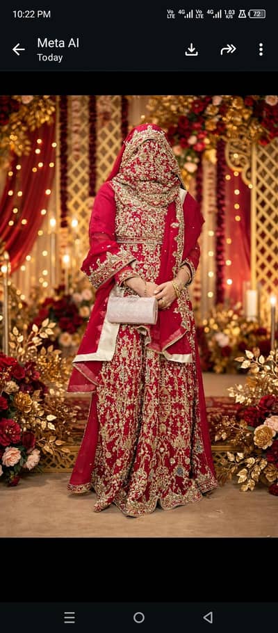 Red Barat lehenga 65k