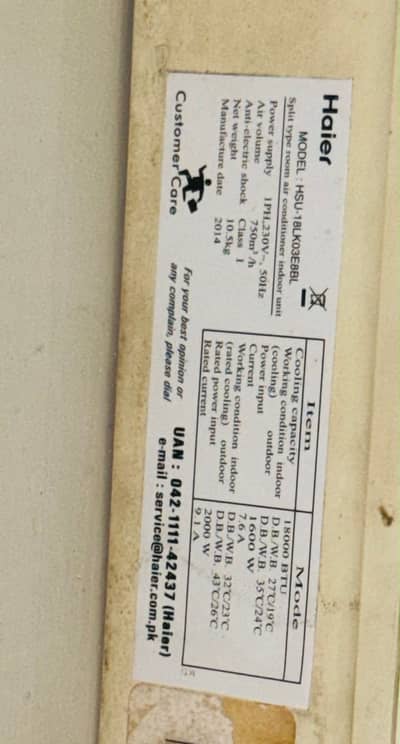 Haier split ac