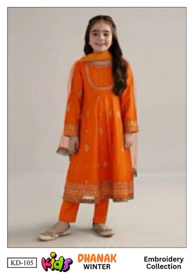 Kids 3Pc's dhanak suits