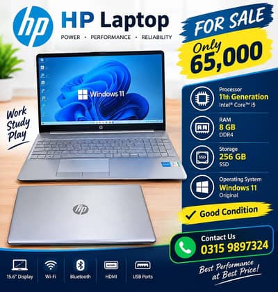 hp core i5 11 generation 8gb ram 256 ssd windows 11
