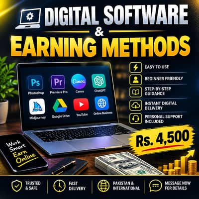 Premium Digital Software & Online Earning Methods | $15