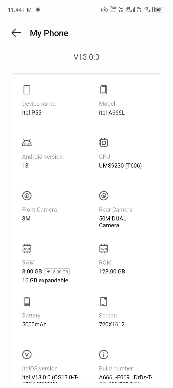 Itel P55 3