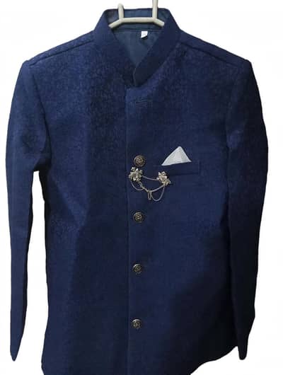 Navy Blue Prince Coat for boy - size. M - With brooch - Party wear