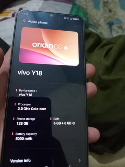vivo y18 6+6 128 all okay hai mobile