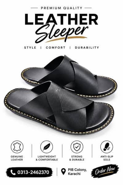 handmade leather slippers
