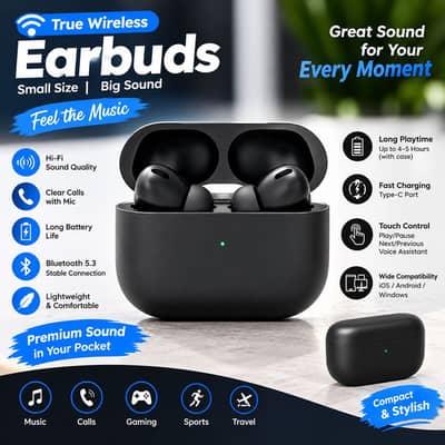Earbuds Bluetooth Handsfree AirPods only Rs 850