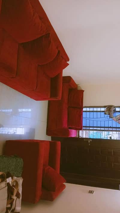 Red velvet Sofa Set