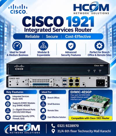 Cisco 2921 Router for Sale – Original Cisco ISR