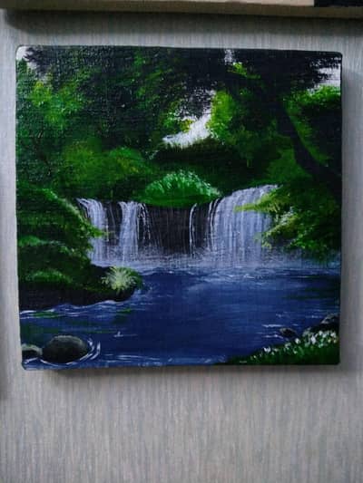 Waterfall Acrylic Painting
