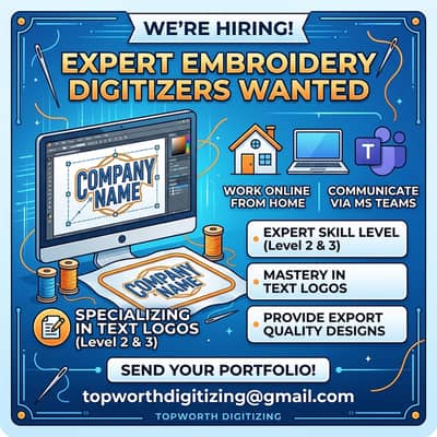 Online Embroidery Digitizer Required for Level 2, 3 designs