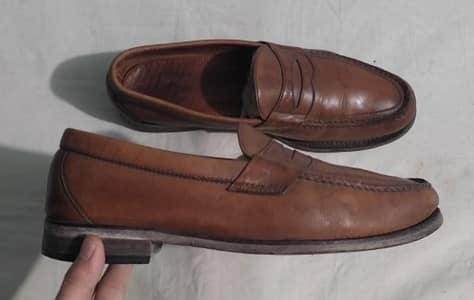 SAS Genuine Handsewn USA Made Mens Loafers Brown Leather Size 9/10