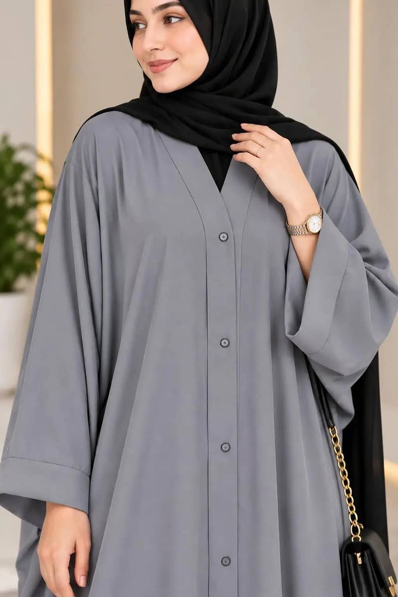 simple plain modest  abaya 5