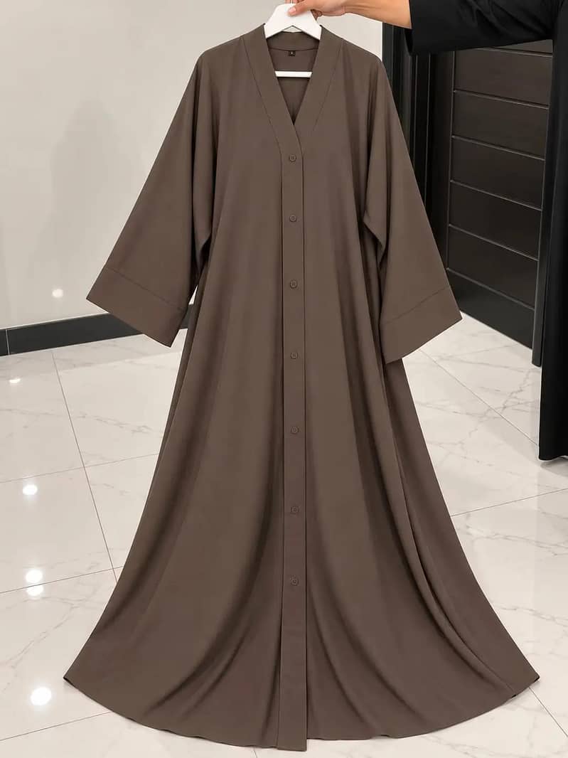 simple plain modest  abaya 8
