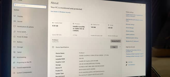 surface pro 5 touch N Type