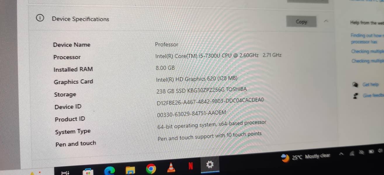 surface pro 5 touch N Type 1