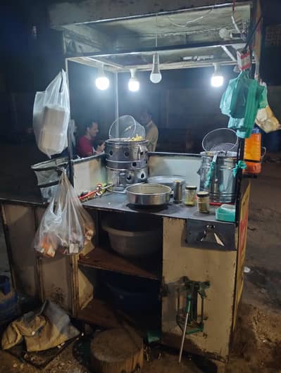 complete french fries stall cart setup 2 fries machine + cutter Ready