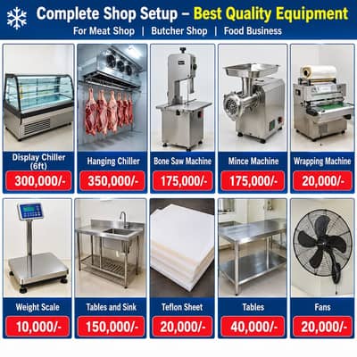 Meat Shop Equipment Setup for Sale