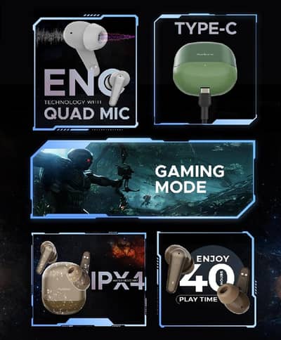 Audionic Airbud 595 Voice Edition  Best Gaming Earbuds