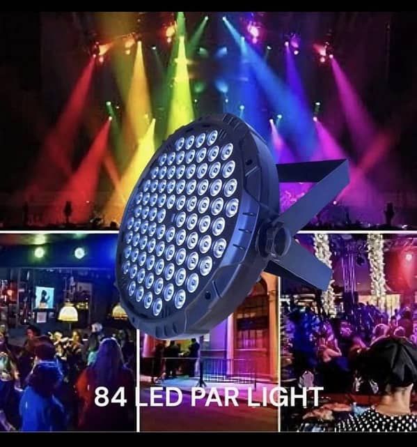 REAL TECH SOLUTION RGB 84 LED Par 84 × 3W LEDS · RGB DMX · SOUND · AUTO · MASTER
