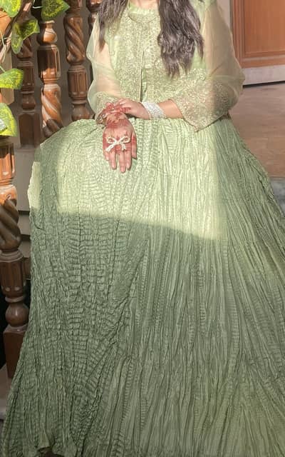 Organza frock , kurti net, net duppta