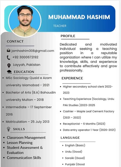 Teacher / School Teacher – Islamabad