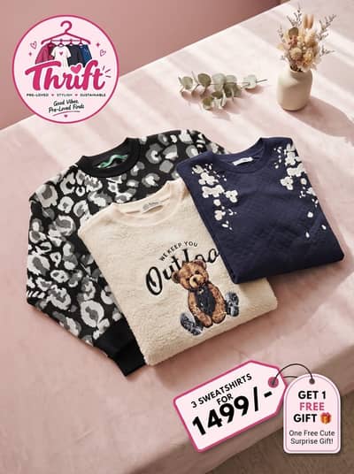 3 sweat shirts in just 1499 Rs