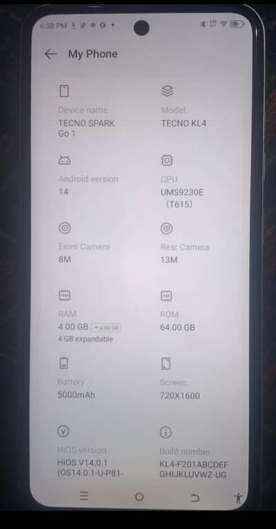 Tecno Spark Go 1 03014296920
