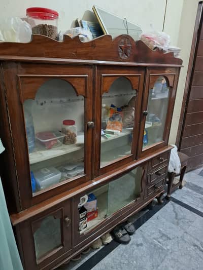 wooden showcase