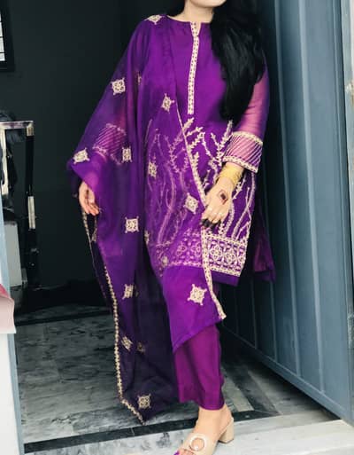 Organza purple dress