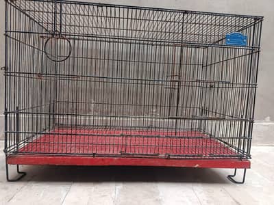 Cage with box and stick