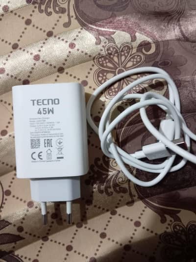 Tecno 45w Original Charger Camon 40 Pro  100% Original